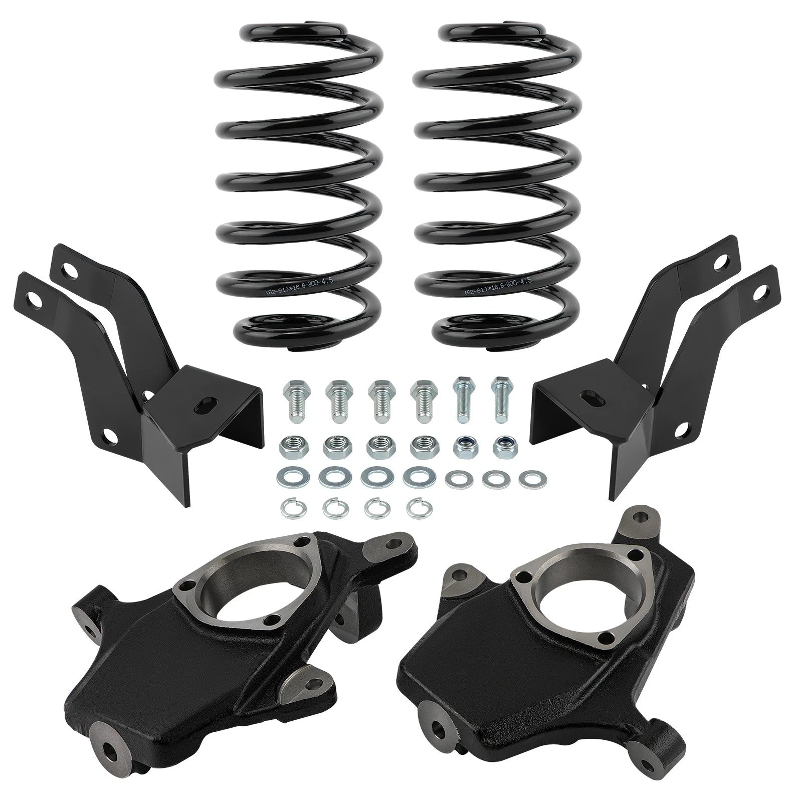 2" Front 4" Rear Drop Lowering Kit for GMC Yukon (2007–2014) Spindles + Springs