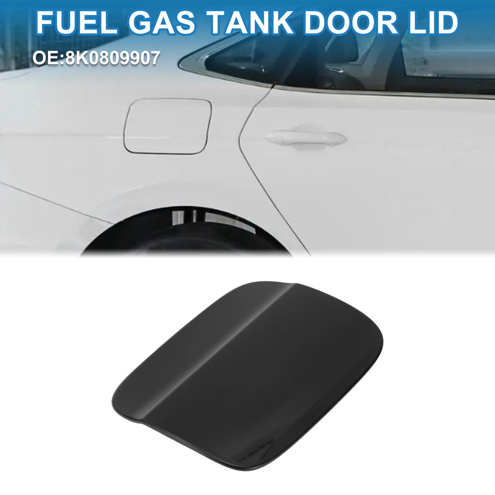 Fuel Tank Door Cap for Audi A4 8K2 B8 (2009–2016) Fuel Filler Flap Cover Black