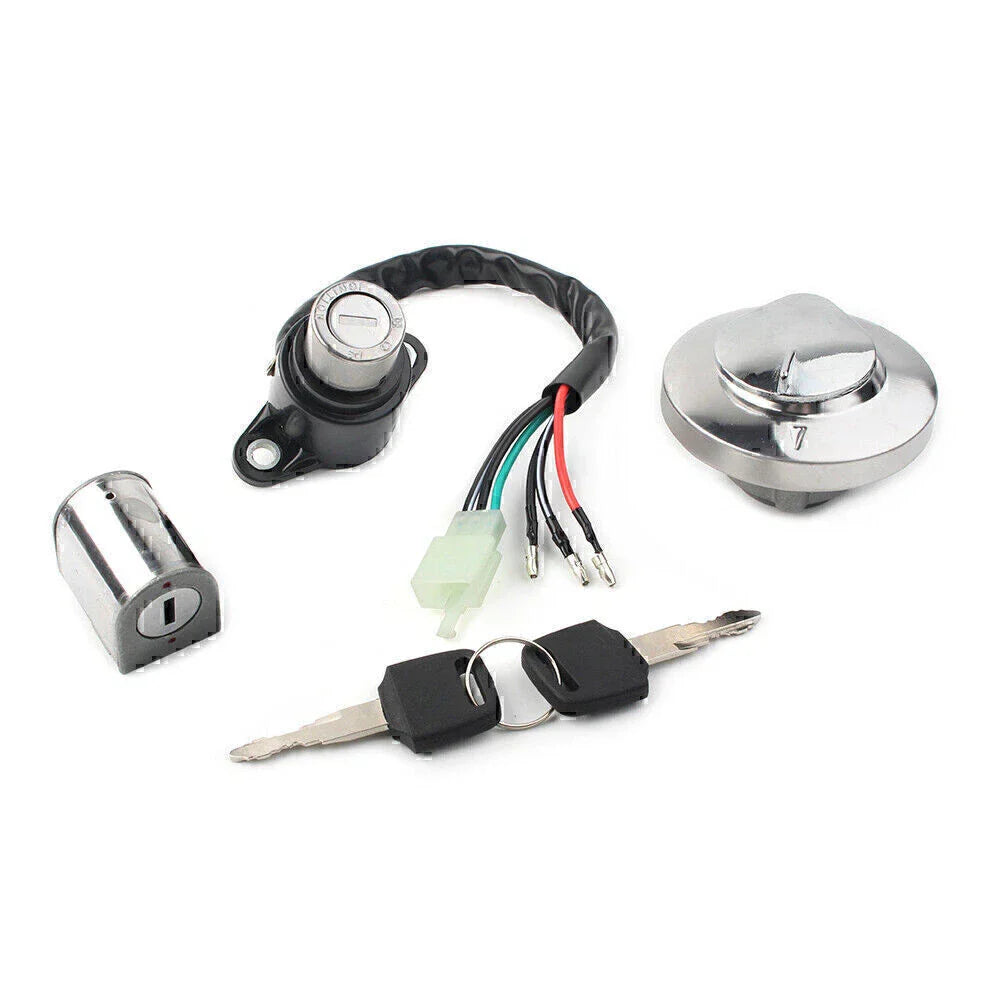 Ignition Switch Fuel Gas Cap Helmet Seat Lock Key Set for Honda Rebel 250 (1985-2016)