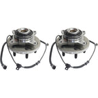 Set of 2 Wheel Hubs for Ford F-150 (2010–2014) Front 6 Lug with Bearing & Sensor