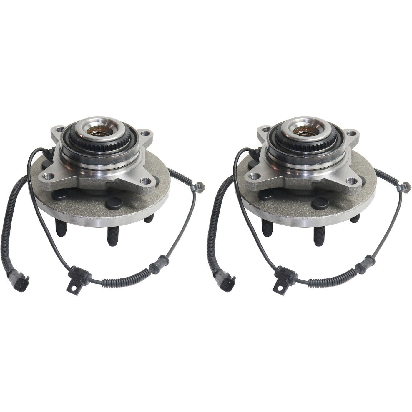 Set of 2 Wheel Hubs for Ford F-150 (2010–2014) Front 6 Lug with Bearing & Sensor