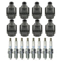 Set of 8 Ignition Coils & NGK Laser Platinum Spark Plugs for Mercedes W140 S420 S500 V8