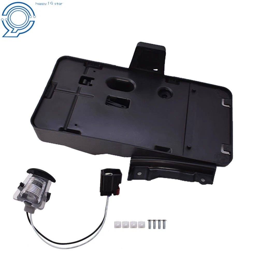 License Plate Mounting Holder with Light for Jeep Wrangler JK (2007–2017)