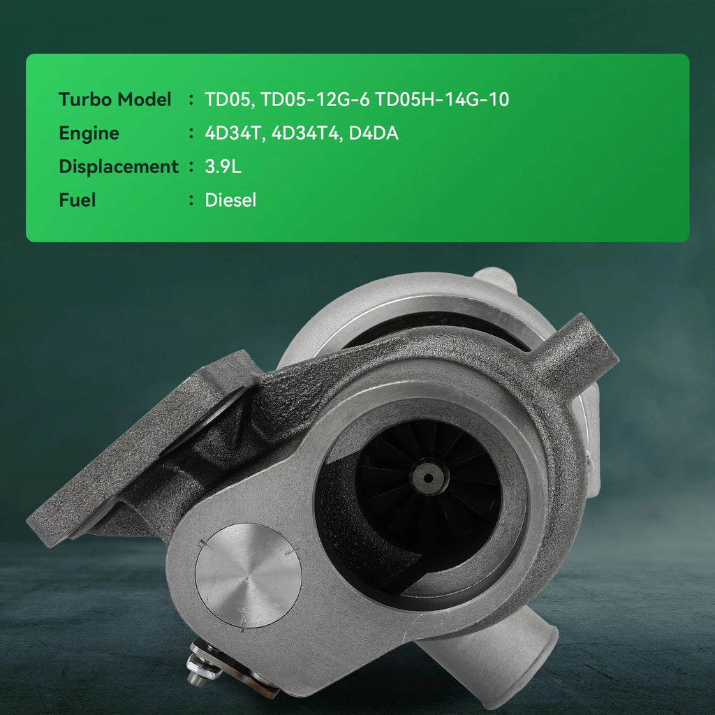 Turbocharger for Mitsubishi Fuso Canter 4D34T (1990–2023) TD05H