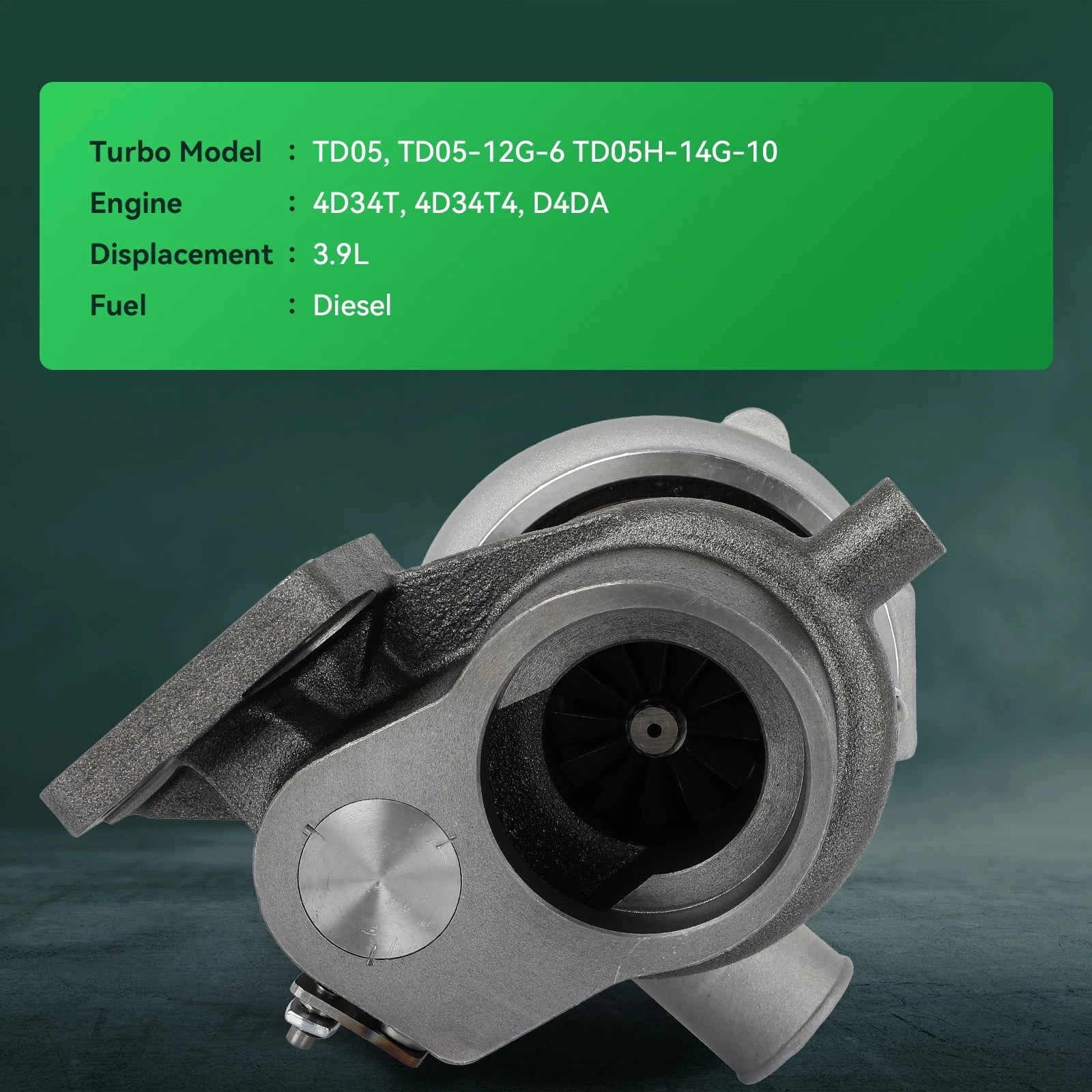 Turbocharger for Mitsubishi Fuso Canter 4D34T (1990–2023) TD05H