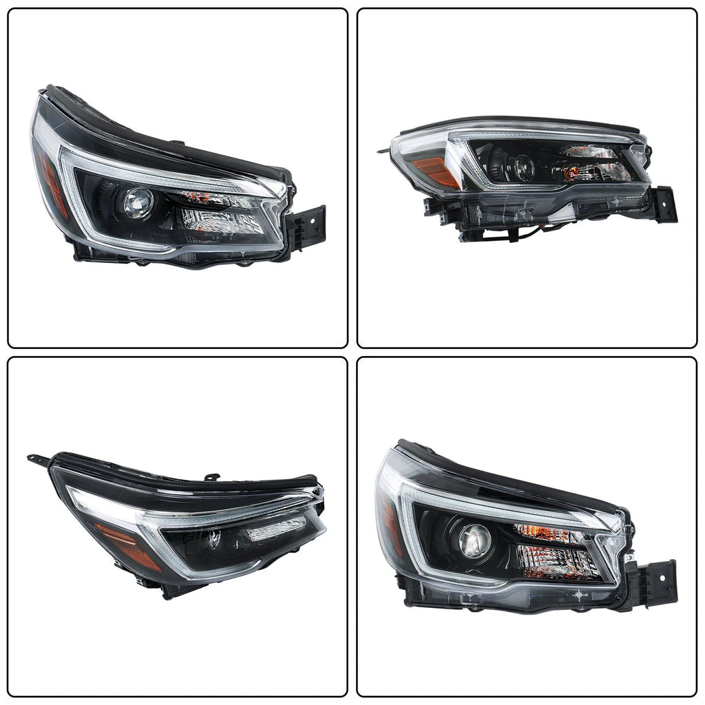 Right Side Headlight LED for Subaru Forester (2021) AFS Clear Lens Chrome