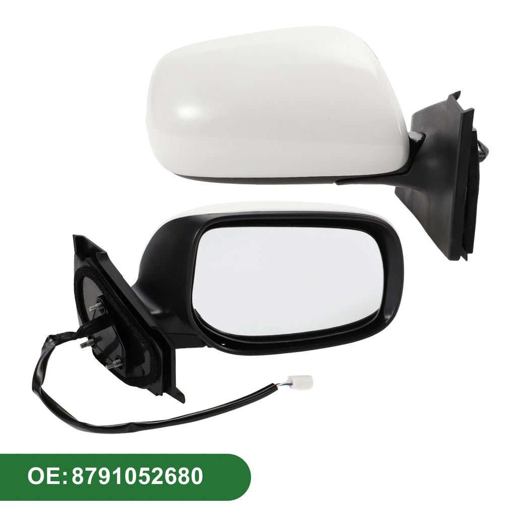 Right Side Door Mirror for Toyota Yaris Hatchback (2012–2018) Manual Folding White