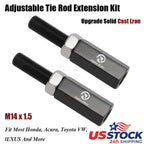 Adjustable Tie Rod Extension Kit M14 x 1.5 for Honda Acura Toyota