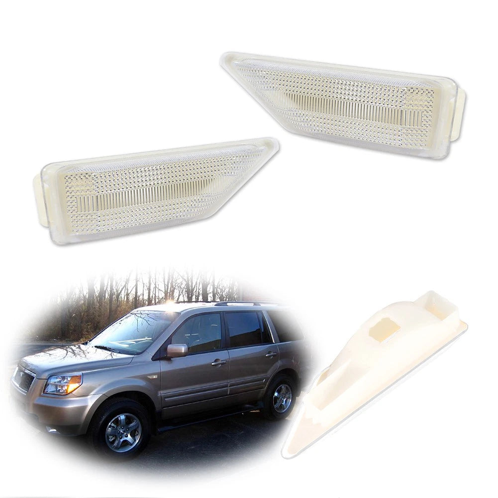 Clear Front Bumper Side Marker Lights for Honda Pilot (2006–2008)