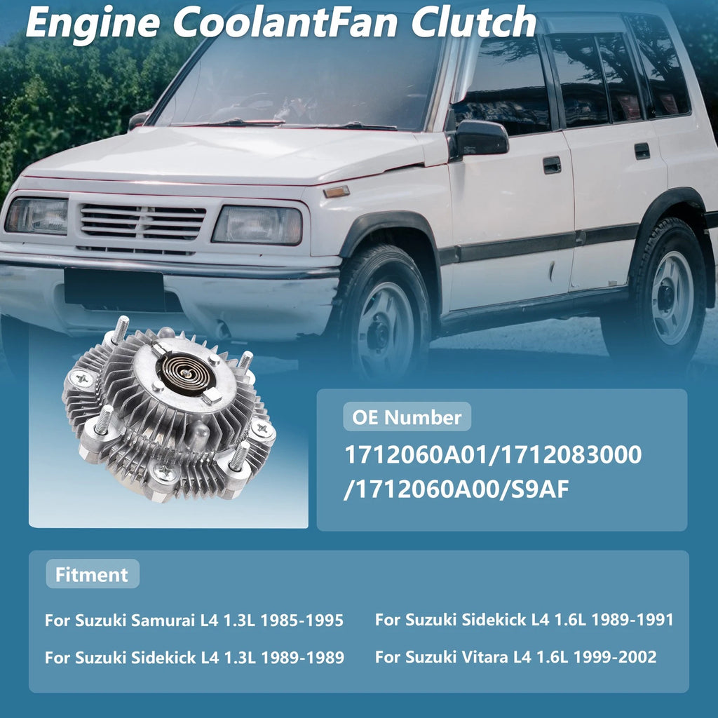 Engine Cooling Fan Clutch for Suzuki Samurai L4 1.3L (1985–1995) No.1712060A01