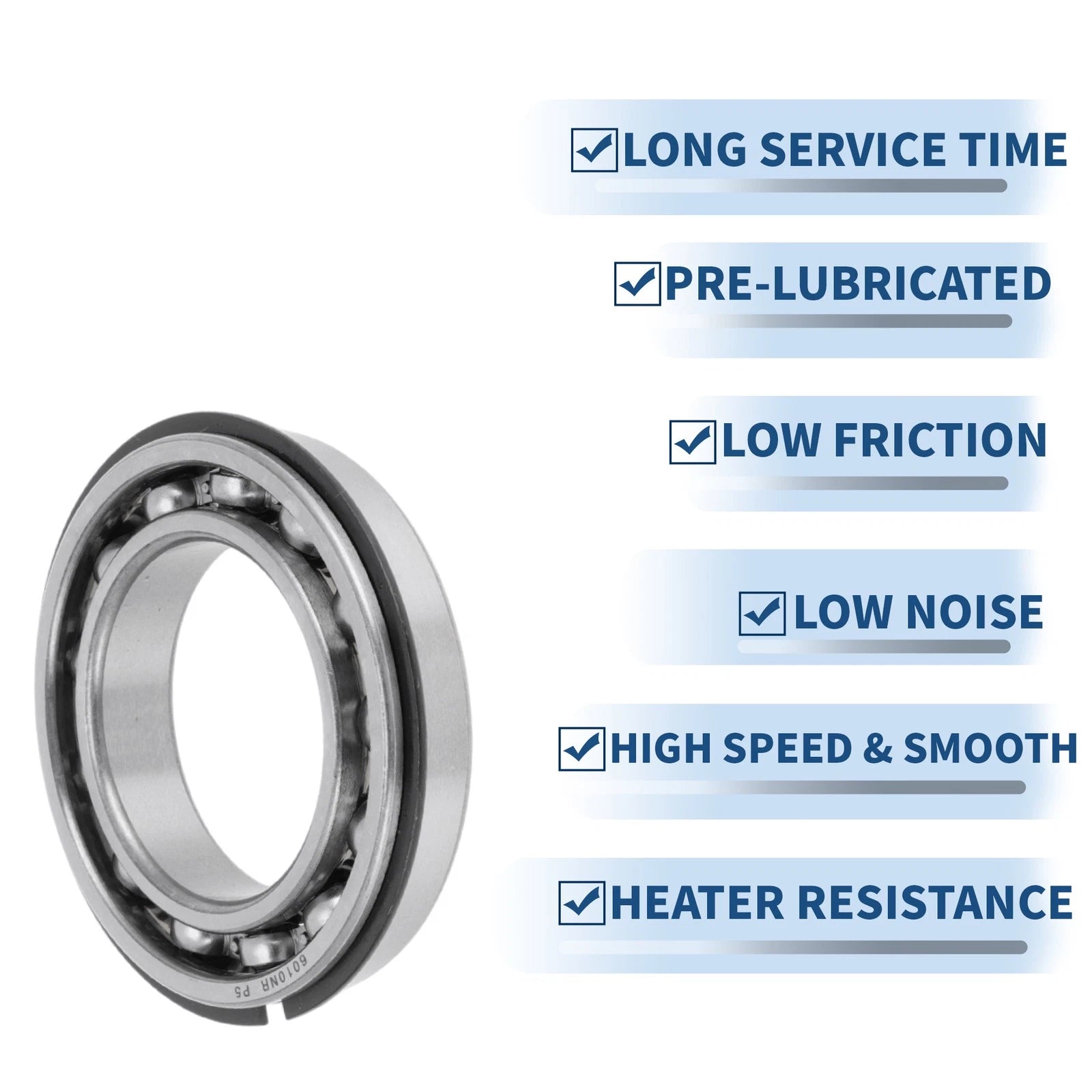 Deep Groove Ball Bearing 6010NR for Scooter Skateboard Wheel (50x80x16mm)