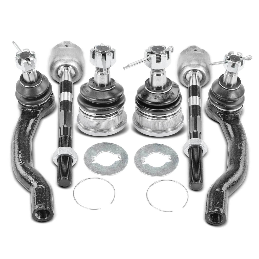 6x Front Ball Joint & Tie Rod End for Nissan Frontier Pathfinder Xterra (2005–2022)