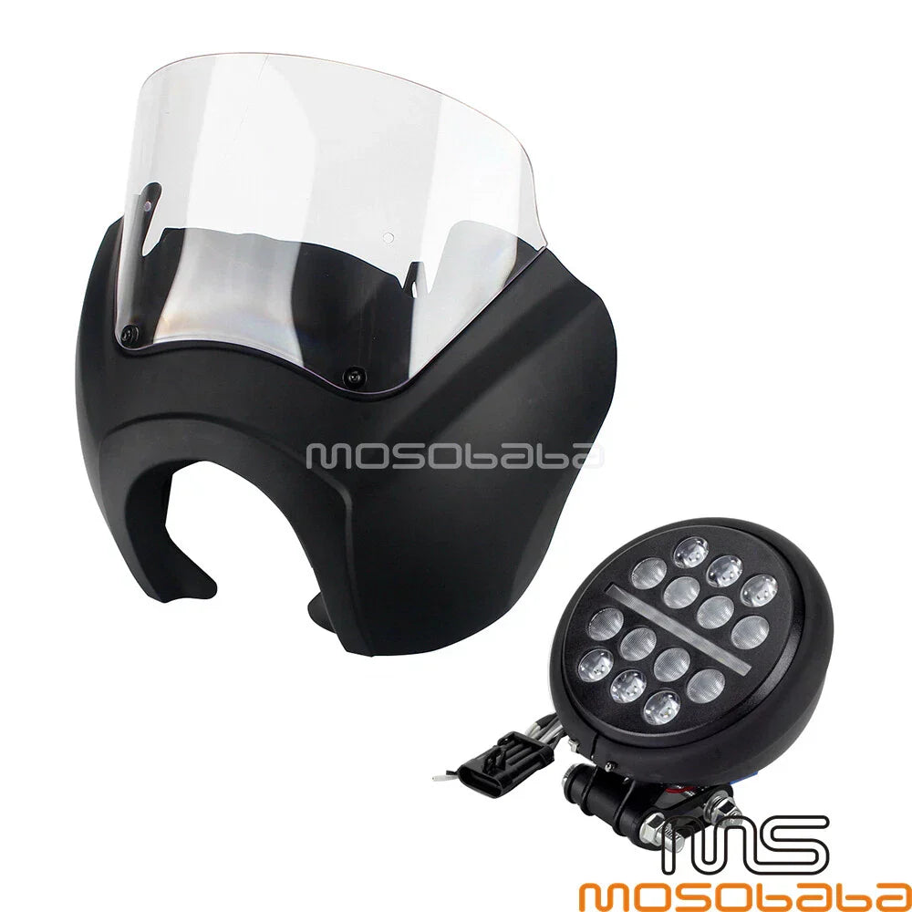 LED Headlight Fairing Windshield Kit for Harley Low Rider S FXLRS (2020-2022)