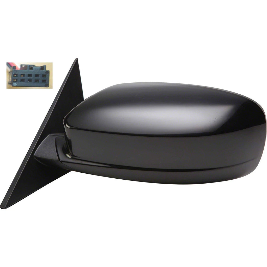 Replacement Ready to Paint Driver Power Door Mirror w/Heated Glass w/o Memory
