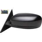 Replacement Ready to Paint Driver Power Door Mirror w/Heated Glass w/o Memory