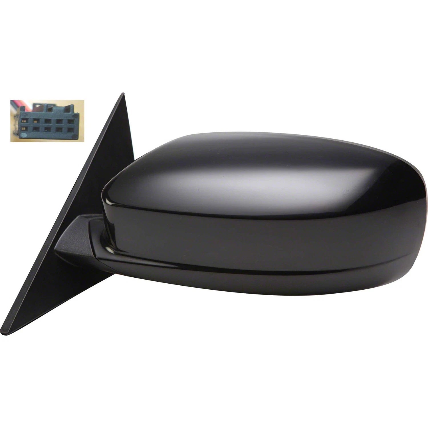 Replacement Ready to Paint Driver Power Door Mirror w/Heated Glass w/o Memory