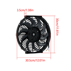 2X 12" Electric Radiator Cooling Fans for Universal Fit