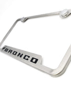 License Plate Frame Brushed Notched Replacement for Ford Bronco (2021–2025)