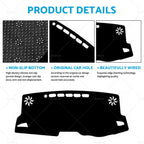 Dash Mat for Toyota Corolla (2019–2021) Dashboard Cover Black Non Slip
