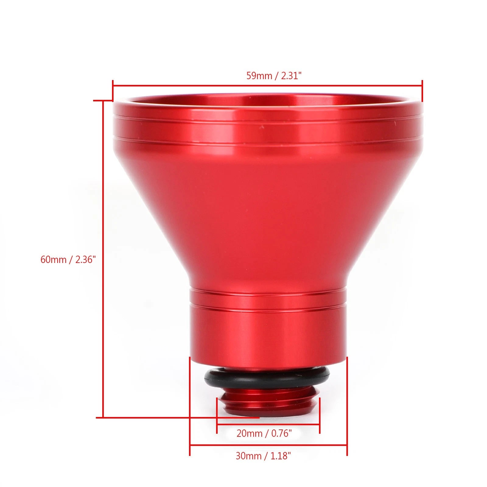 20mm Red Aluminum Oil Filler Funnel for Universal Motorcycle