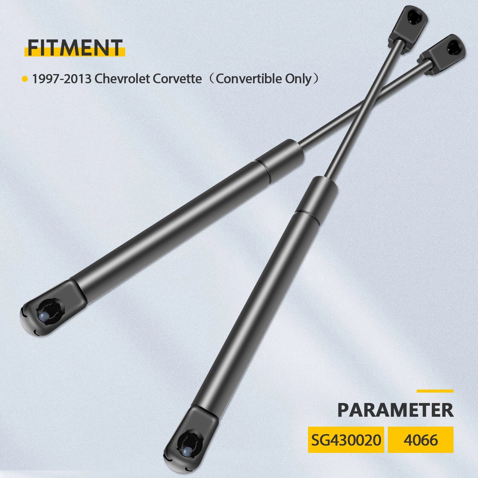 2X Trunk Lift Supports for Chevrolet Corvette Convertible