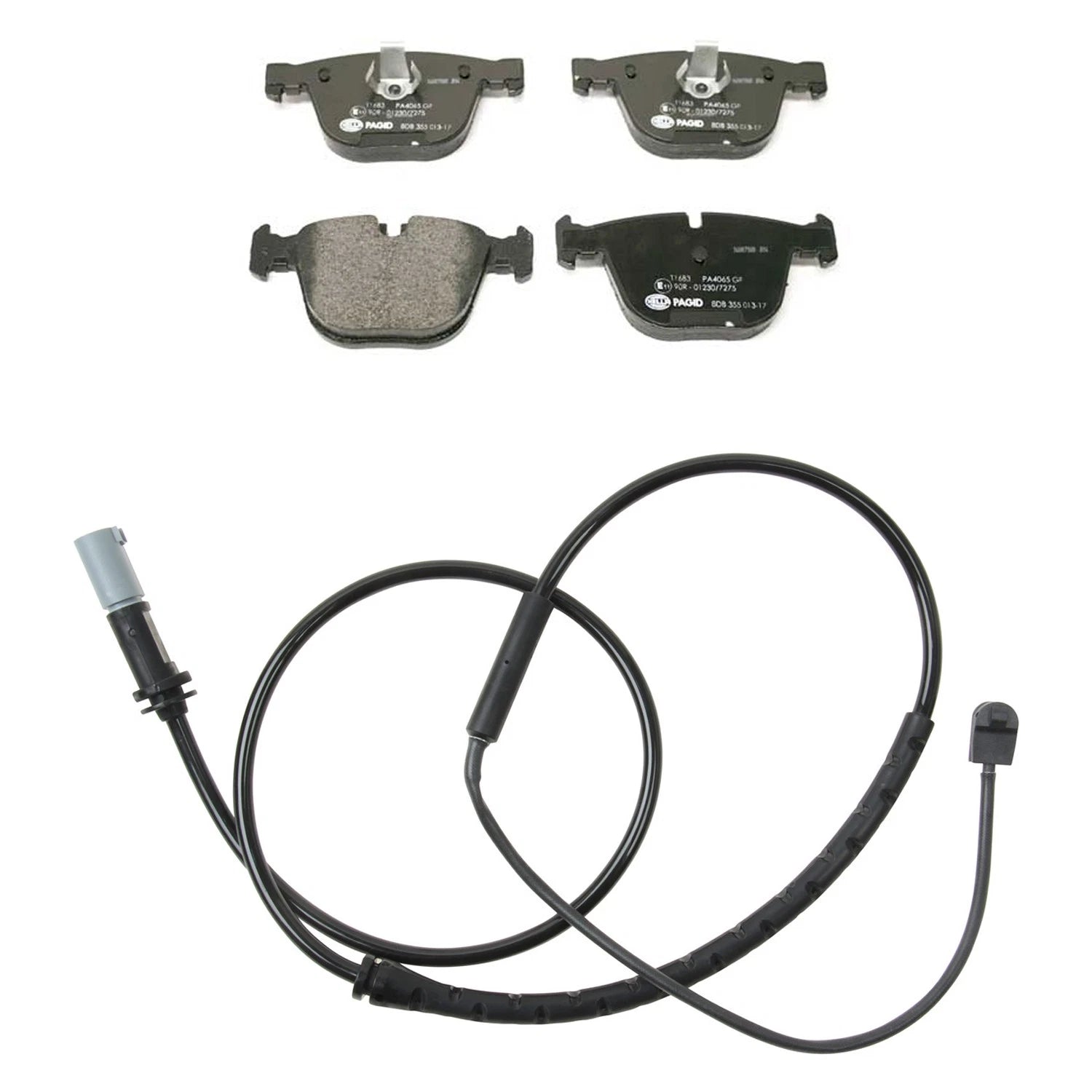 Hella Rear Low-Met Disc Brake Pad w/Sensor Kit for BMW X5 X6 (E70 E71 F85 F86)