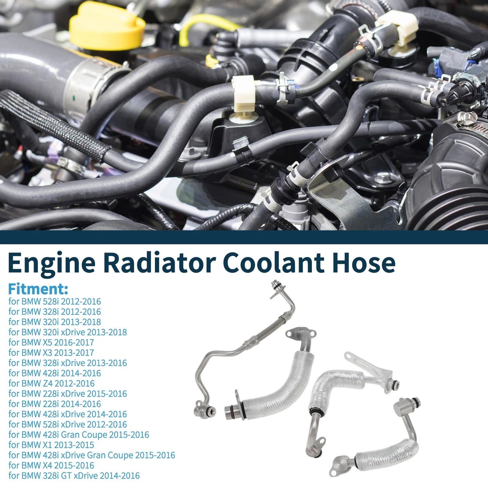 Set of 1 Coolant Pipe for BMW 528i (2012–2016) 11538663516