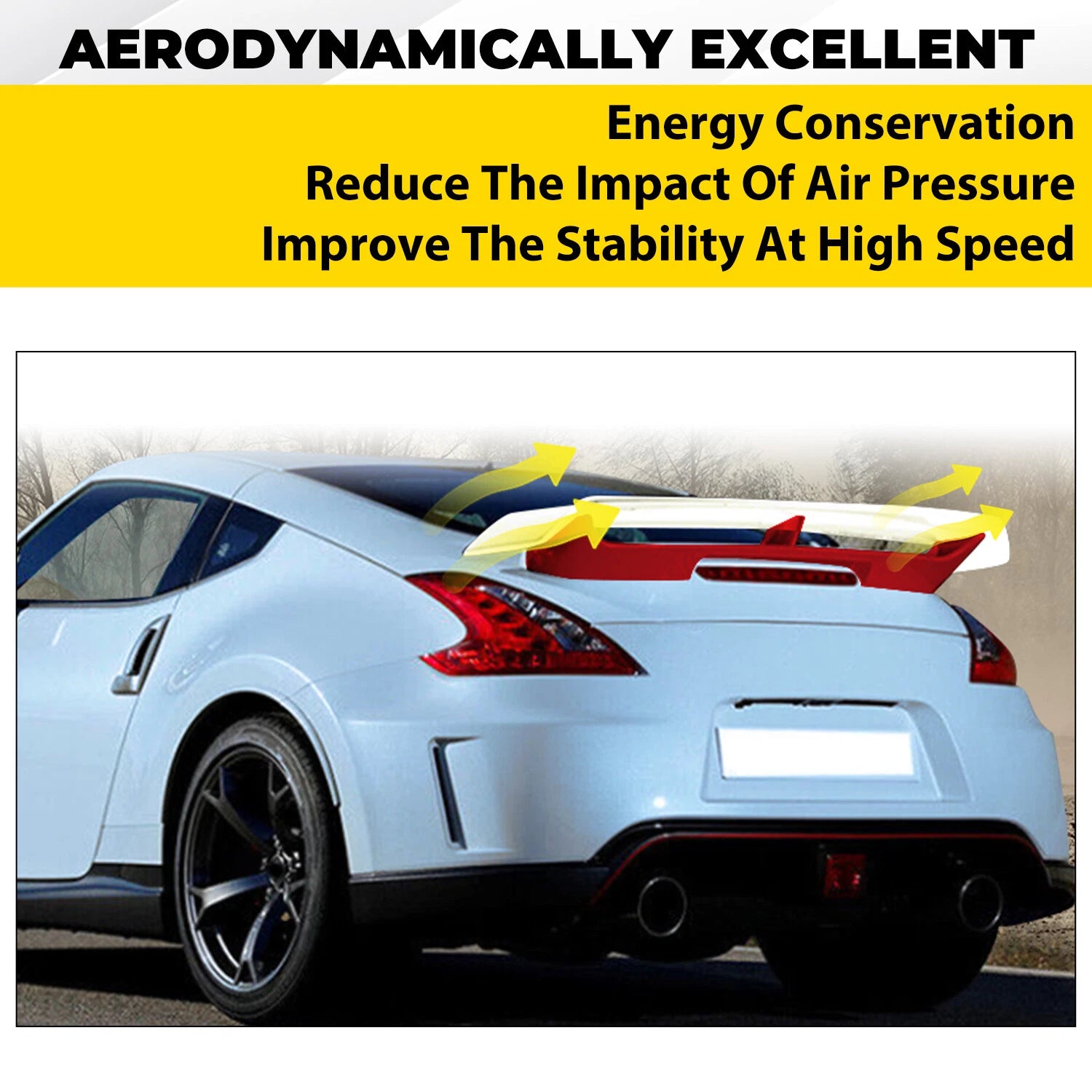 Trunk Spoiler Wing for Nissan 370Z Z34 (2009–2021) - White
