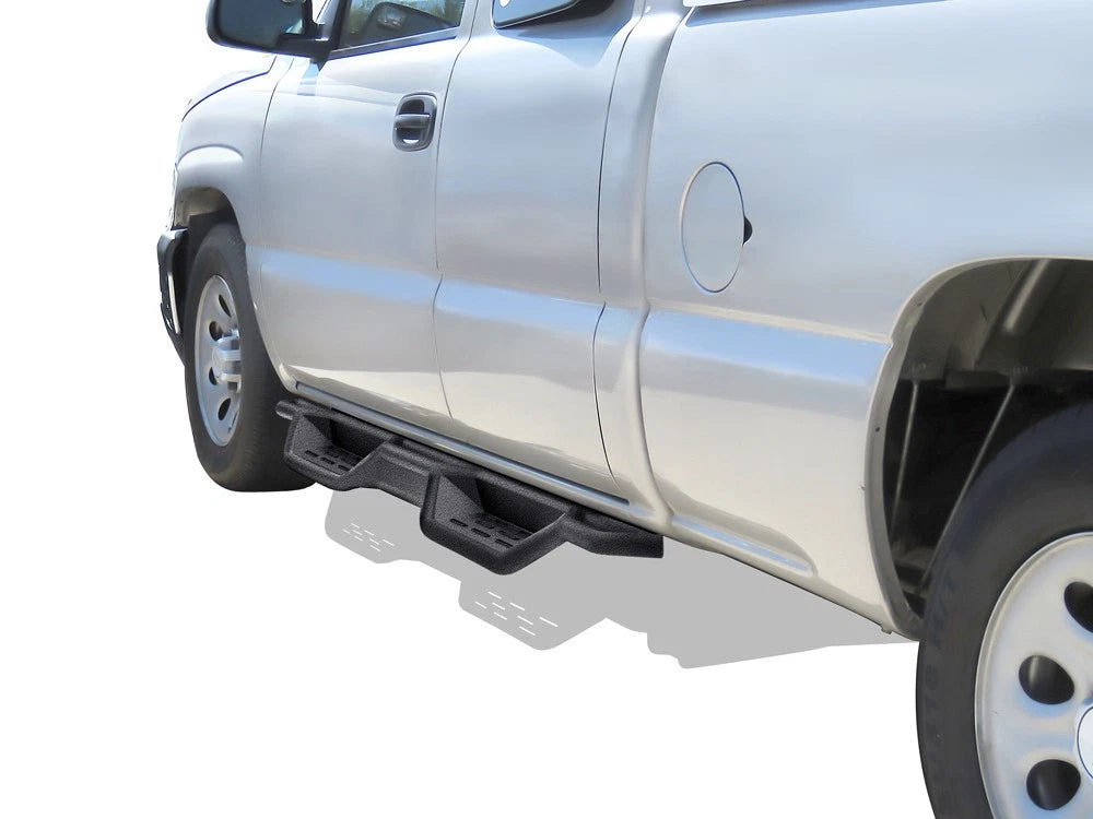Black Side Step Nerf Bars for Silverado Sierra Extended Cab (1999–2007)