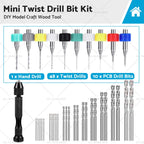 59Pcs Mini Twist Drill Bits Set for DIY Model Craft Wood Tool