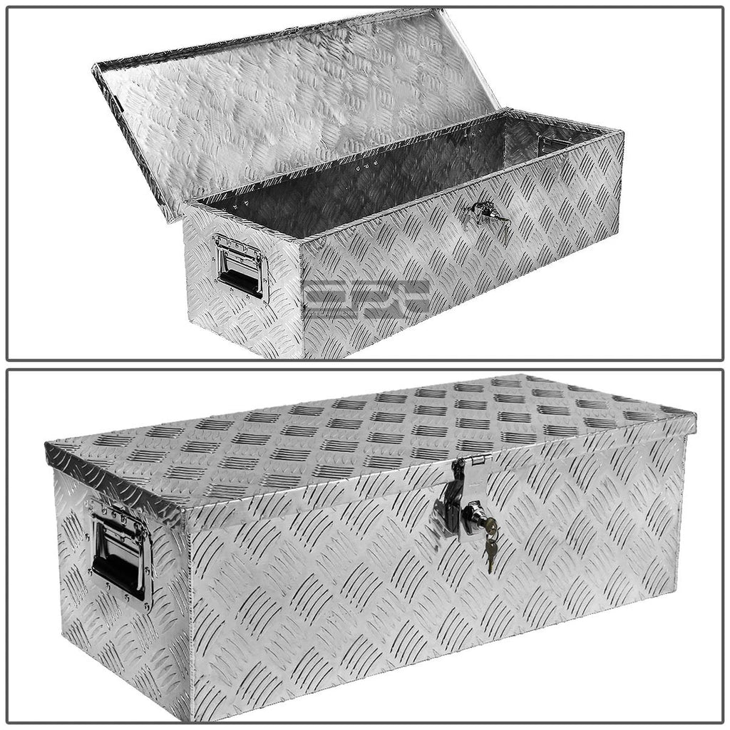 Aluminum Chrome Underbody Tool Box for Pickup Truck (30" x 13" x 10")