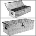 Aluminum Chrome Underbody Tool Box for Pickup Truck (30" x 13" x 10")