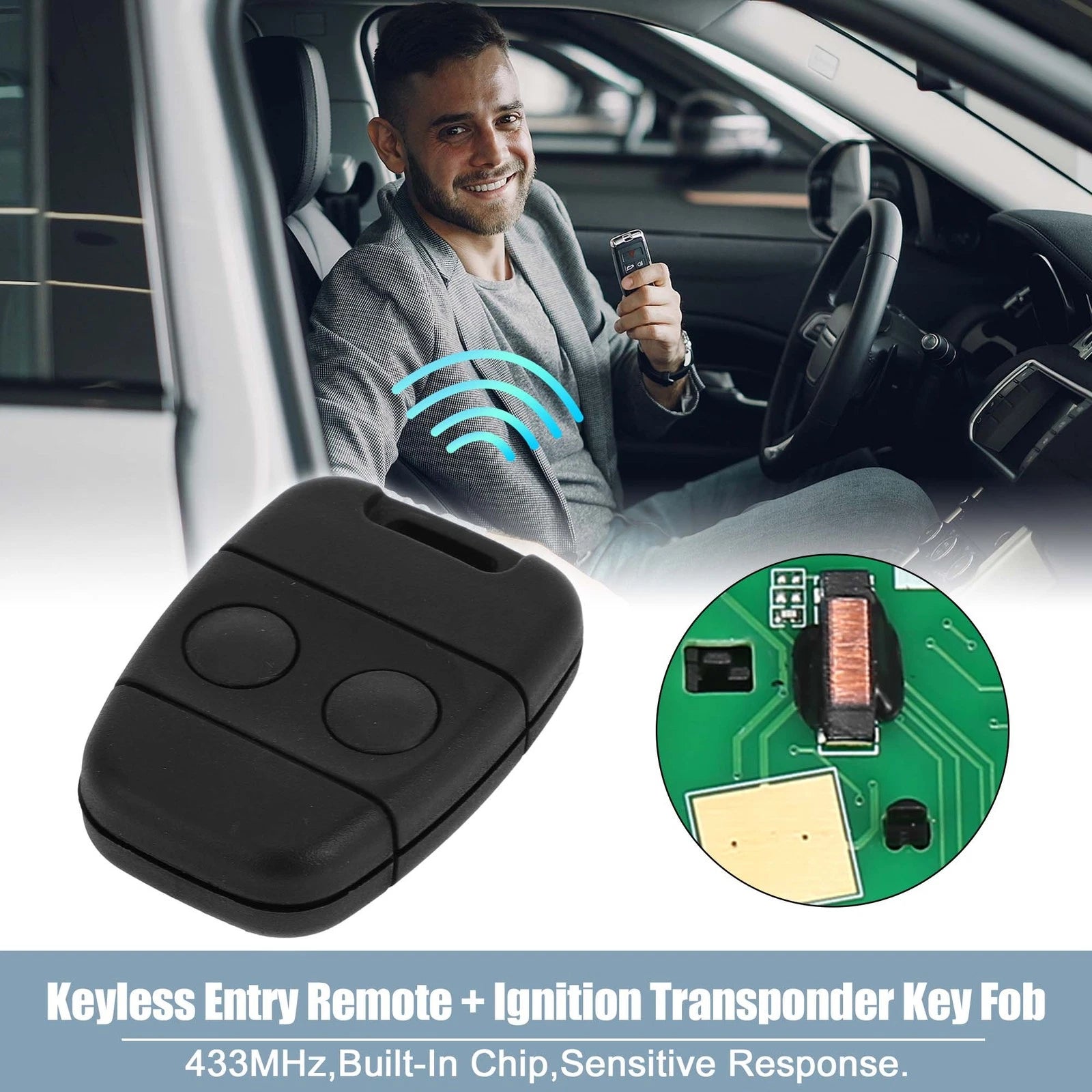 Keyless Entry Remote Key Fob for Land Rover Discovery (1995–2000) 433MHz