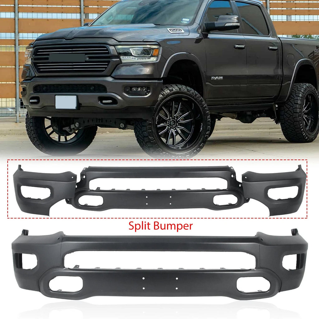 Front Bumper Face Bar for Dodge Ram 1500 (2019–2024) with Fog Light Holes