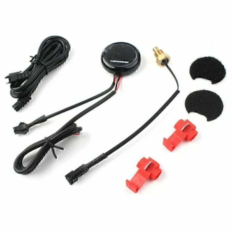 Red LCD Digital Thermometer Water Temperature Sensor Gauge for Motorcycle