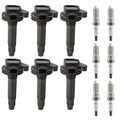 6PCS Ignition Coil & Spark Plug for Ford Flex/Taurus V6 3.5L (2009–2016)