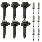 6PCS Ignition Coil & Spark Plug for Ford Flex/Taurus V6 3.5L (2009–2016)
