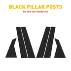 Carbon Fiber Pattern Vinyl Pillar Post Stickers for Civic Sedan (2016–2022)