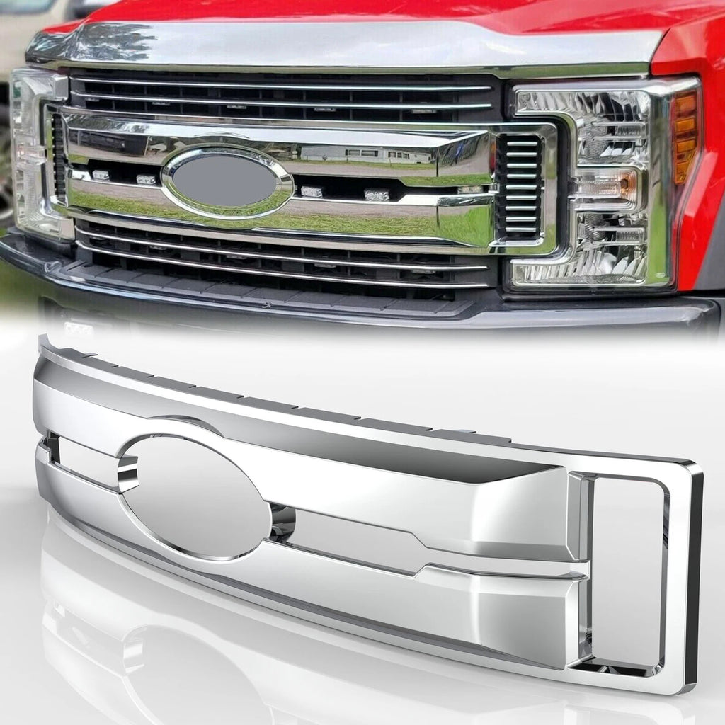 Chrome Grille Overlay for Ford F250 F350 F450 F550 XL (2017–2019)