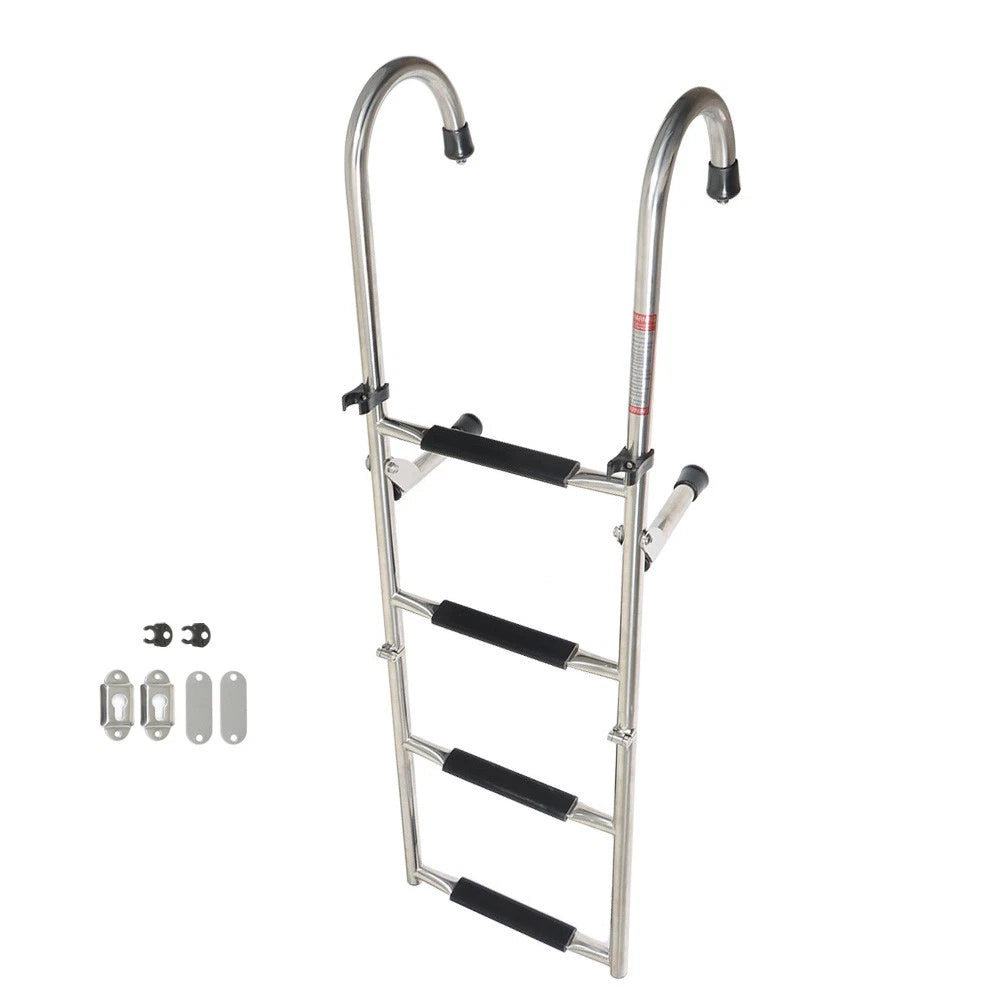 2-Step Stainless Steel Folding Dock Ladder for Boats