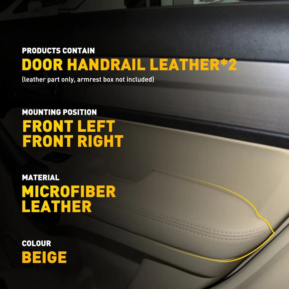 Front Door Panels Armrest Cover for Honda CR-V (2007–2012) Beige Leather