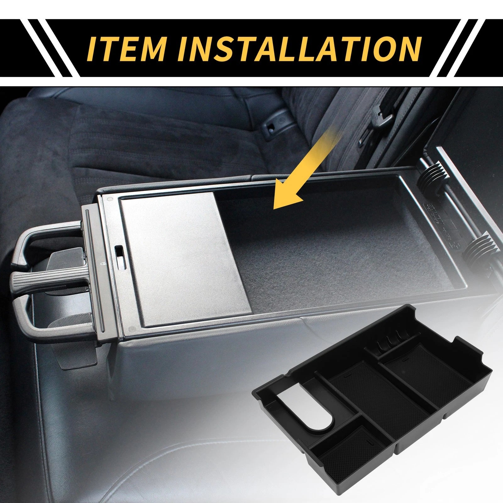 Center Console Organizer Insert Tray for Toyota Tundra (2007–2021) Black