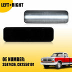2X White LED Front + Rear Side Marker Lights for Dodge Charger (1972–1974, 1984–1987)