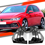 ABS Gloss Black Rear Side Window Quarter Louver Cover for Golf MK8 (2021–2023)