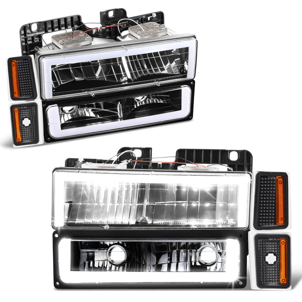 LED Headlight & Signal + Amber Corner Lamp for Chevy C/K 1500-3500 (1988–1993)