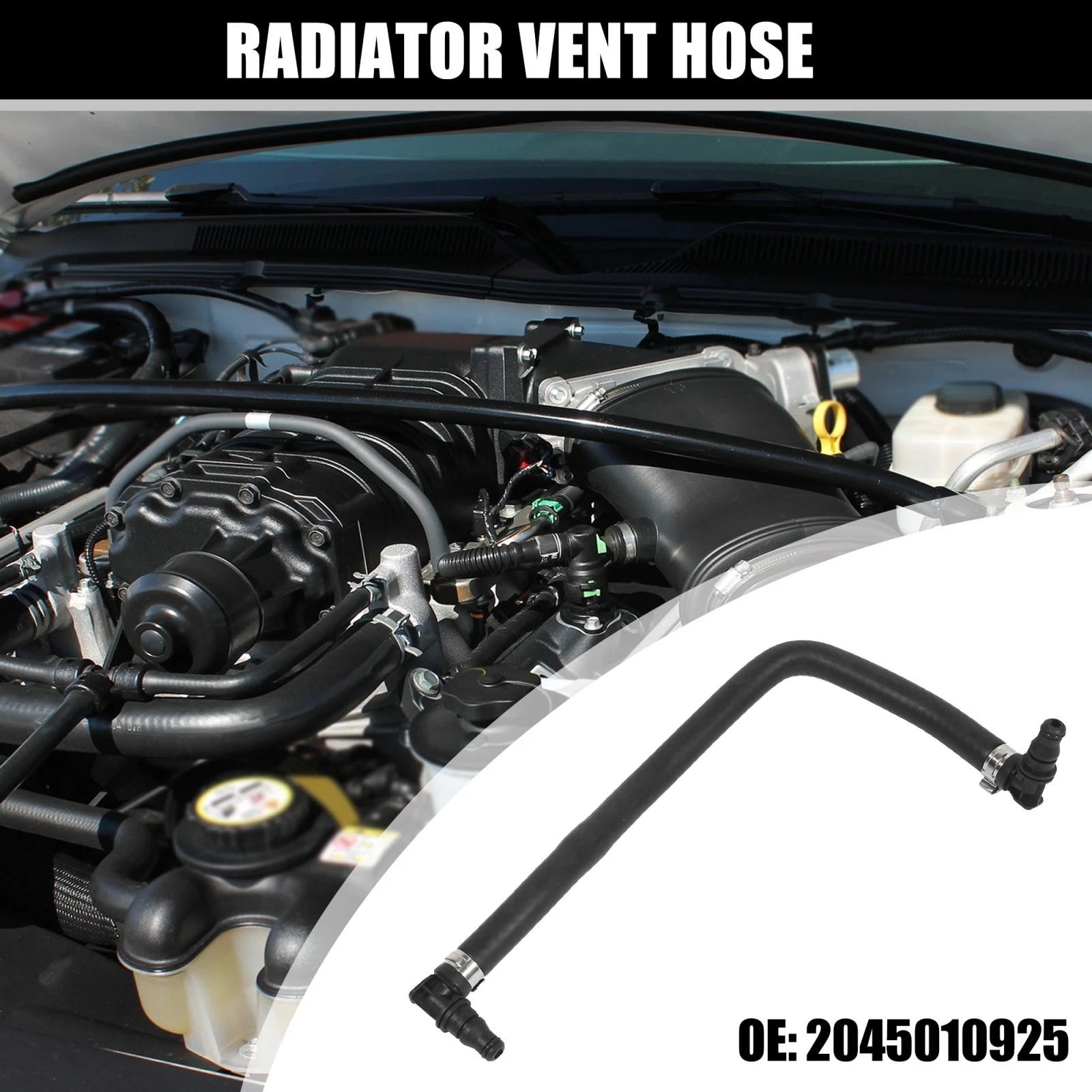 Radiator Vent Hose 2045010925 Rubber for Mercedes-Benz C250 (2012–2015)