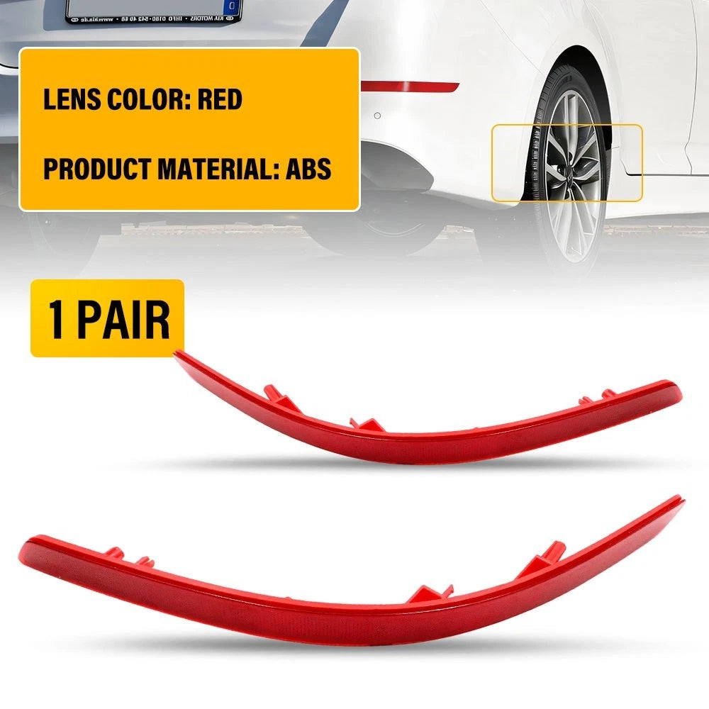 2X Rear Bumper Reflector Light for Kia Optima (2014–2015) EXV Red Lens