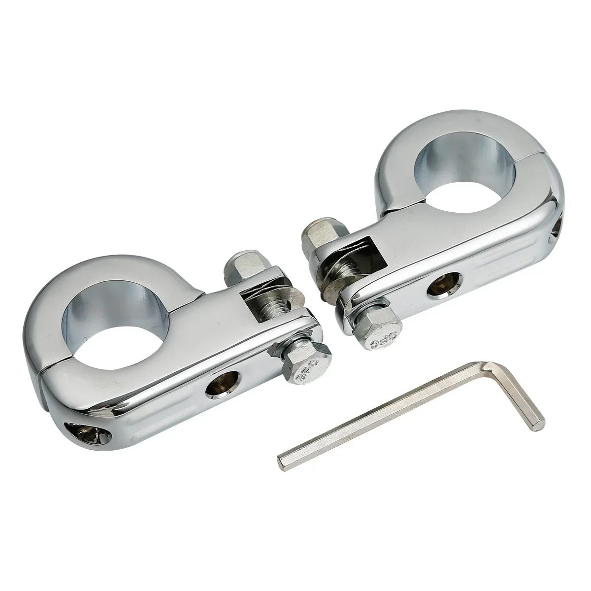 1.25" Chrome Foot Pegs Mounting Kit for Harley Highway Engine Guard Bars