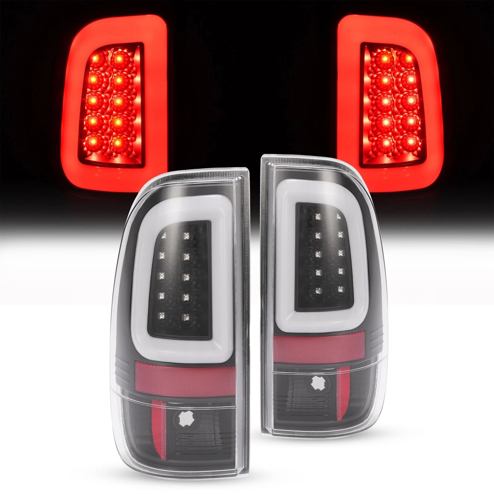 LED Tube Tail Lights for Ford F250 F350 F450 SuperDuty (2008–2016)
