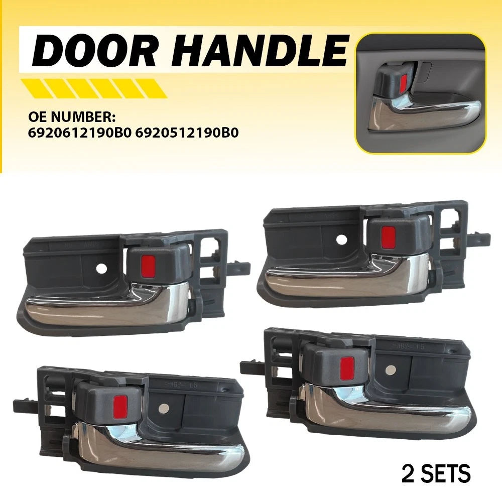 Set of 4 Inside Door Handles for Toyota Corolla Pontiac Vibe (2003–2008)